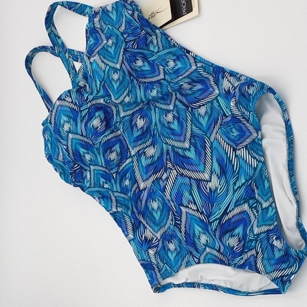 Profile by‎ Gottex Birds of a Feather Scoop Neck Underwire Swimsuit 6D